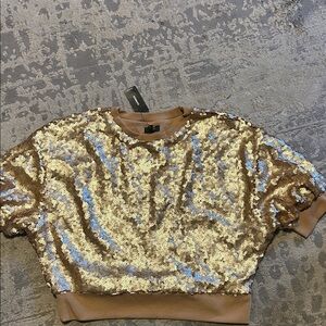 Express Gold Sequin Sweatshirt